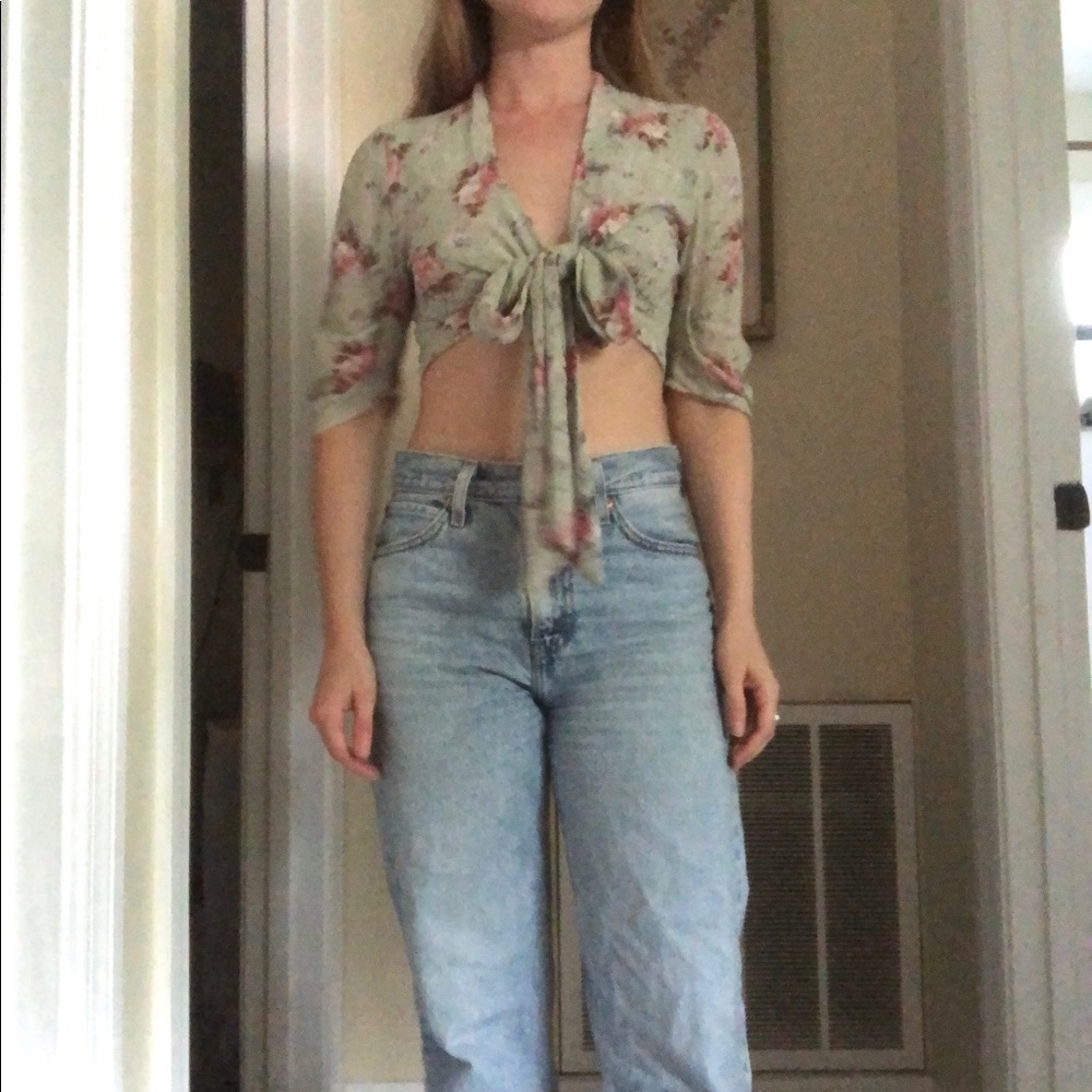 Reformation tie front top
